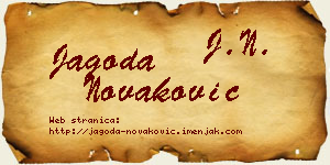 Jagoda Novaković vizit kartica